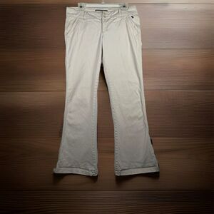 Abercrombie & Fitch Women’s Jeans Size 8 Tan Khaki Cotton Flare Stretch Pants